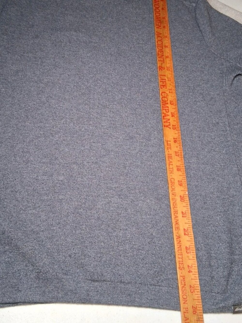 Eddie Bauer Sweater Men Medium Blue Pulllover Gray Retro Stripe Sleeve - Picture 8 of 14